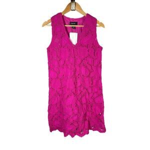 Karen Kane Pink Lace Embroidered Shift Dress Size Small